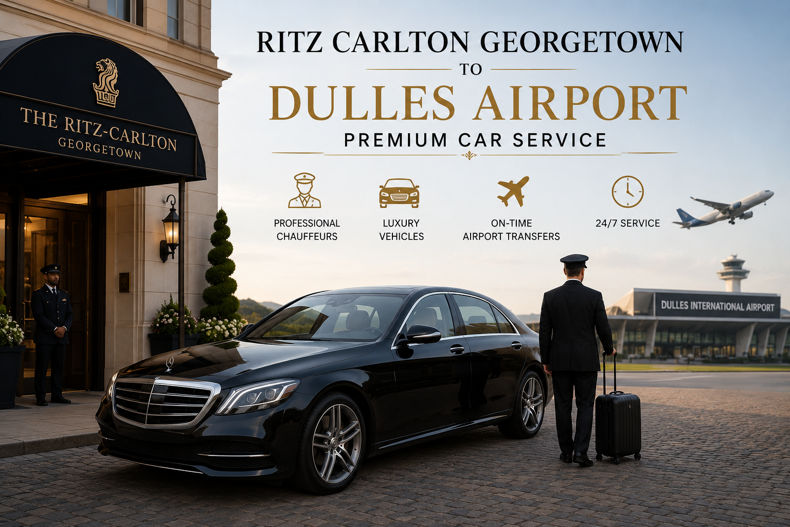 Ritz Carlton Georgetown to Dulles Airport Car Service