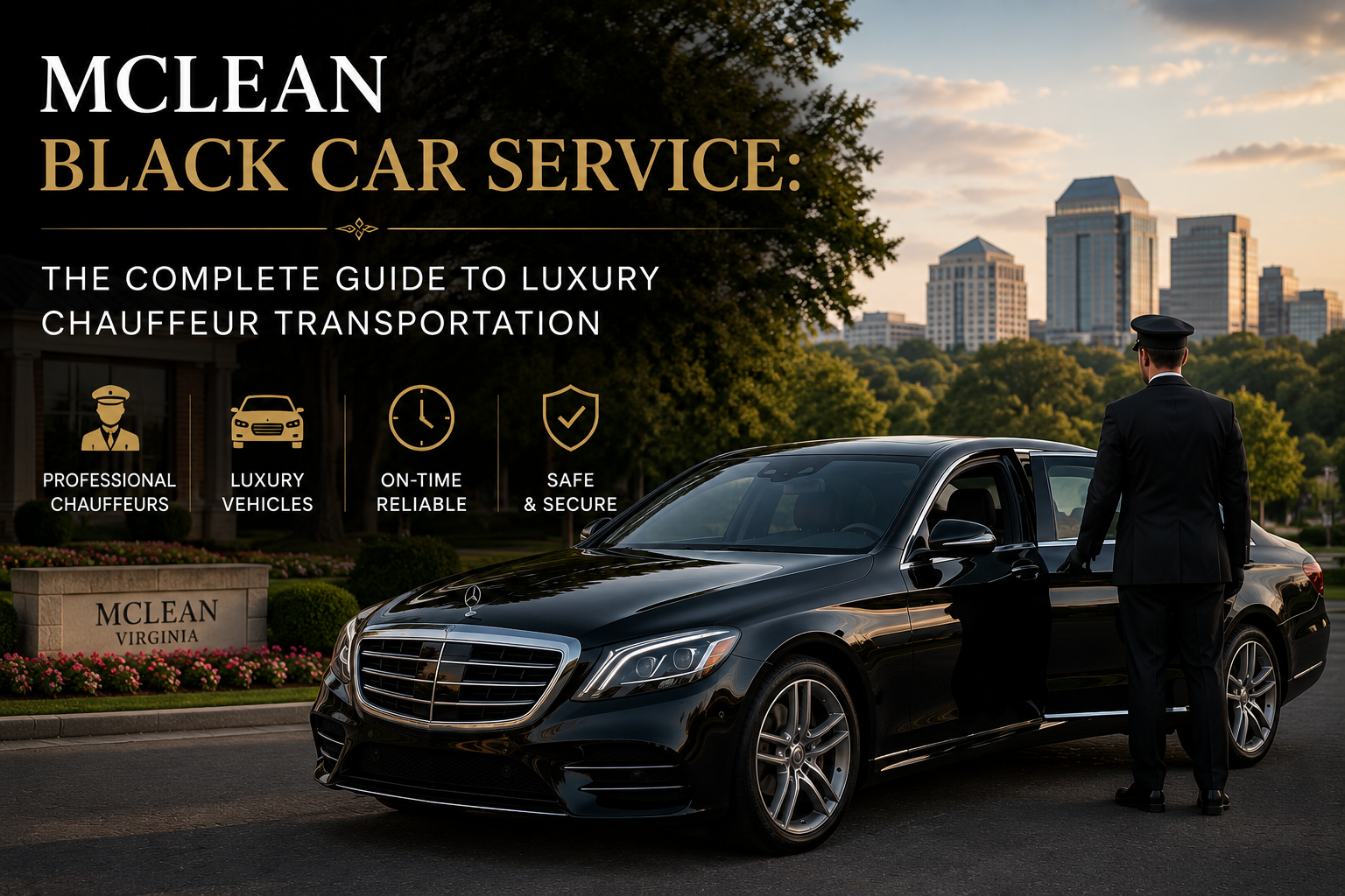 Need a luxury chauffeur in McLean, VA? Alpha Executive Sedan offers flat-rate black car service for airport transfers, corporate travel & special events. Book 24/7.