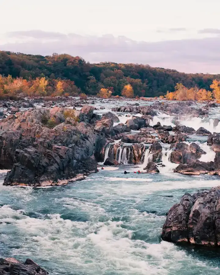 Great Falls of the Potomac River in autumn