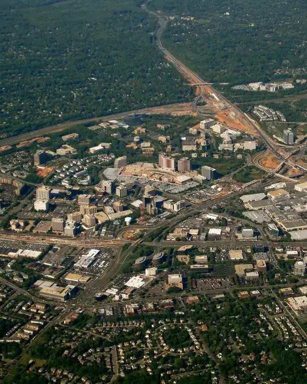 Aerial view of Tysons Corner, Virginia