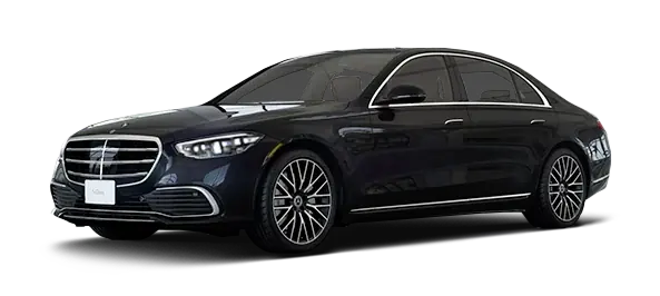Black Mercedes-Benz S-Class from Alpha's fleet